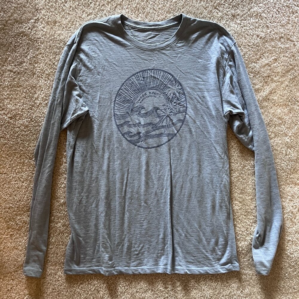 Light Blue Long Sleeve Outer Banks T-Shirt, L